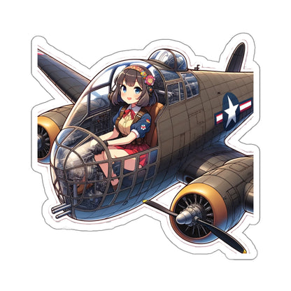 Plane Girl Sticker