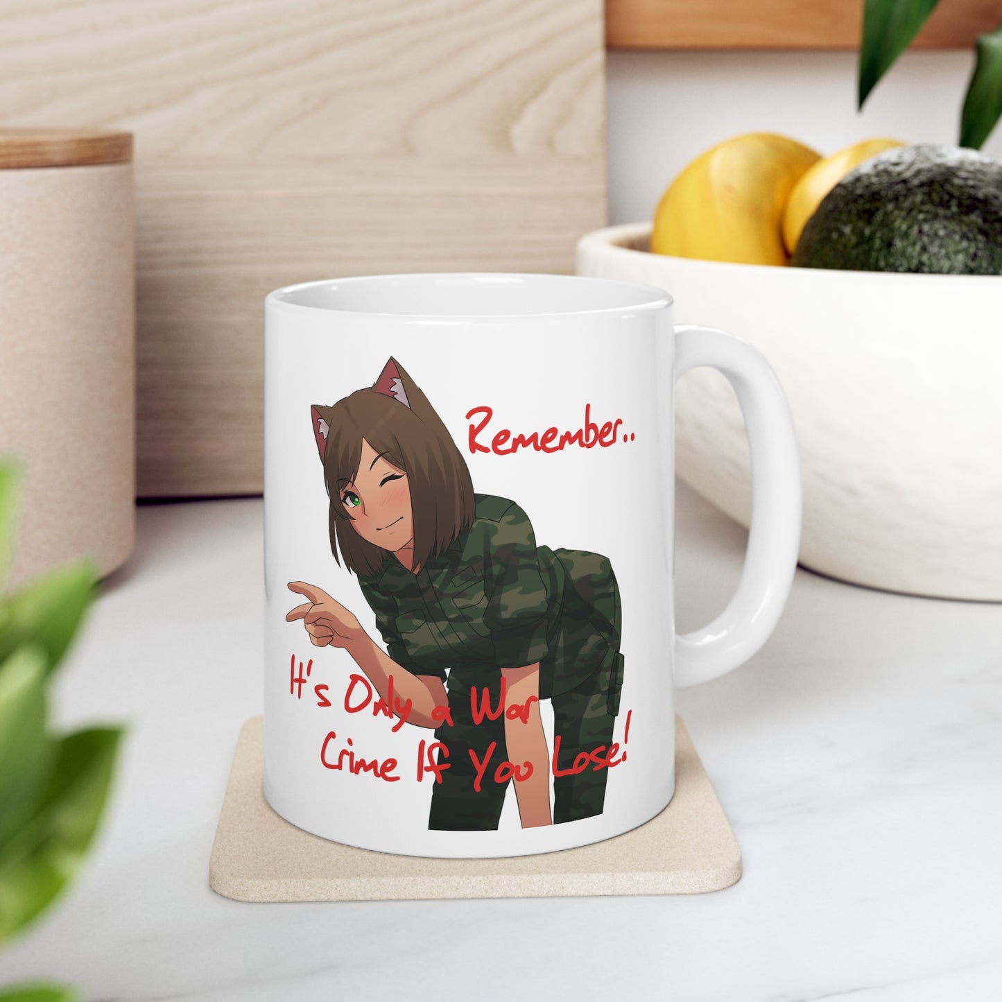 Catgirl Warcriminal Ceramic Mug 11oz