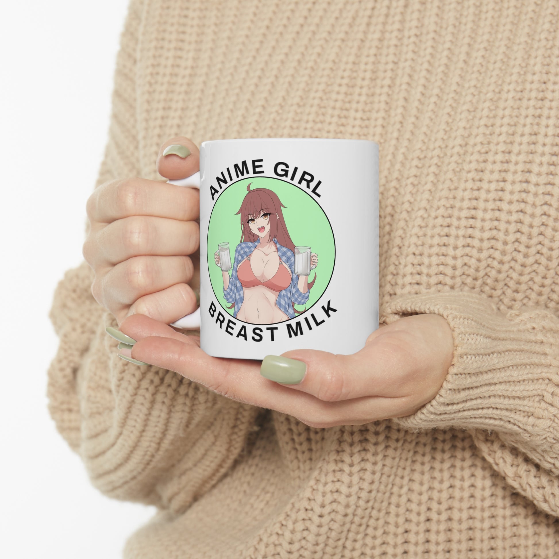 Anime Girl Milk Ceramic Mug 11oz – Anime Girl Propaganda