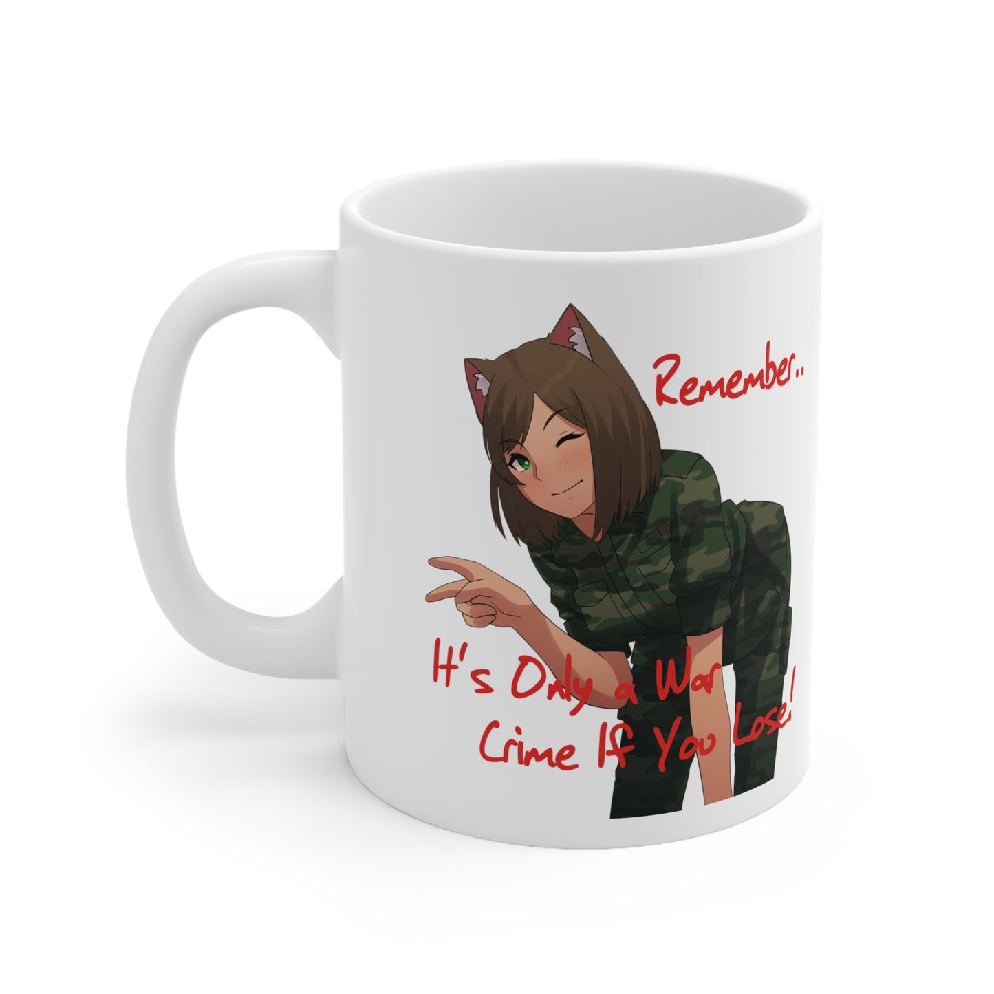 Catgirl Warcriminal Ceramic Mug 11oz