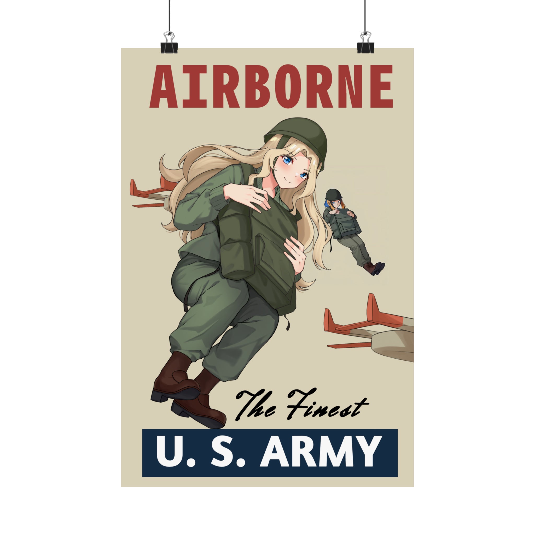 Airborne Poster – Anime Girl Propaganda