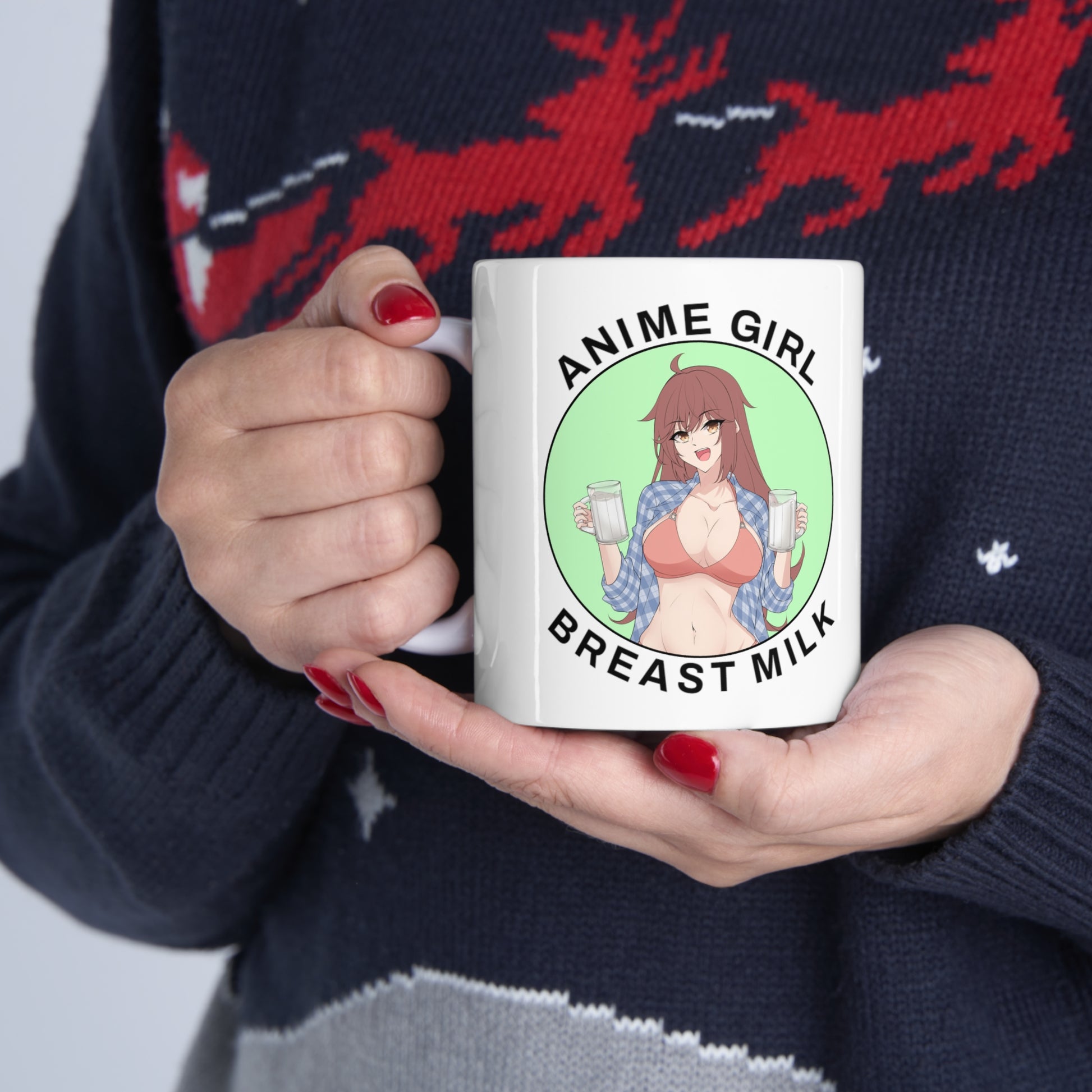 Anime Girl Milk Ceramic Mug 11oz – Anime Girl Propaganda