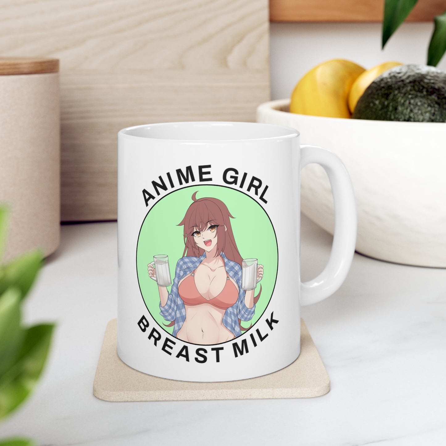 Anime Girl Milk Ceramic Mug 11oz