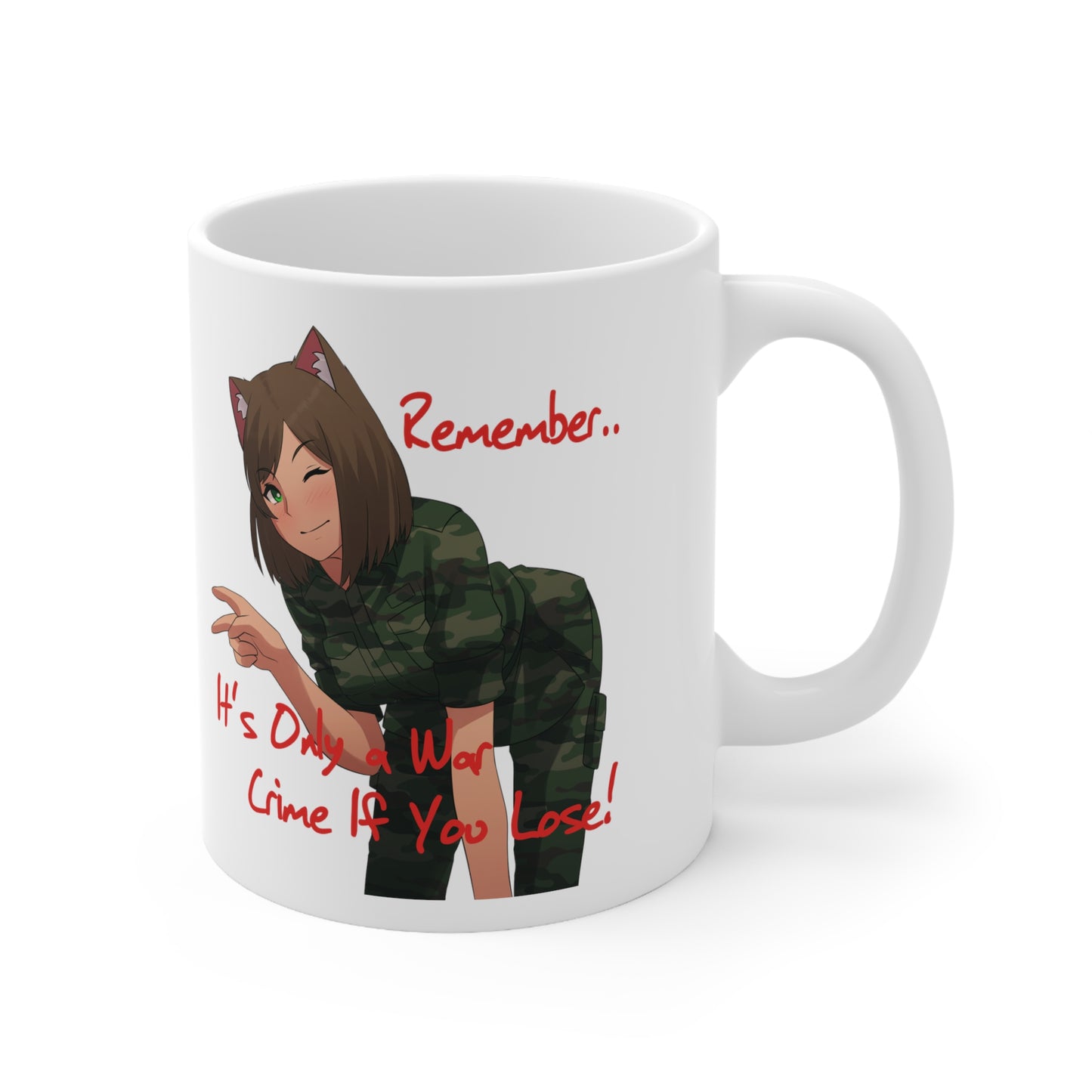 Catgirl Warcriminal Ceramic Mug 11oz