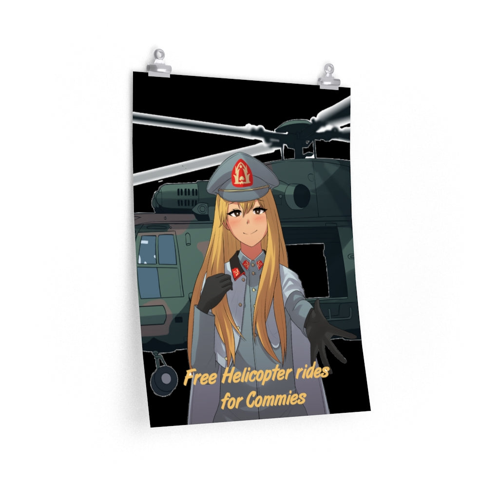 Free Helicopter rides poster