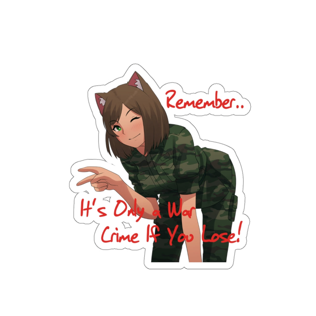 Catgirl Warcriminal Sticker